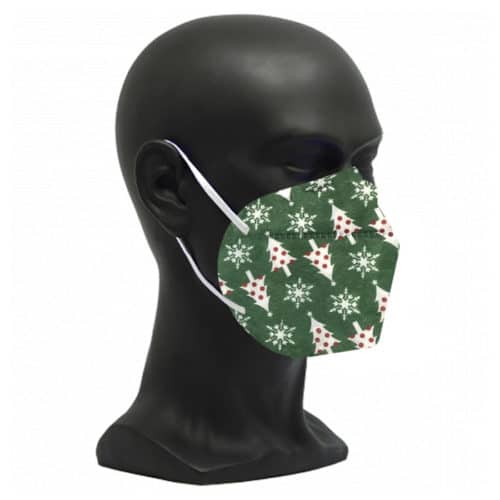FFP2 Maske Weihnachten Weihnachtsmotiv grün