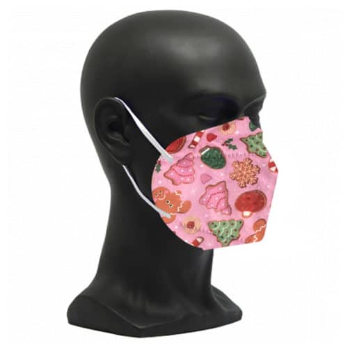 FFP2 Maske Weihnachten Weihnachtsmotiv rosa