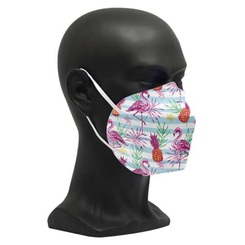 FFP2 Maske Frühling Frühlingsmotiv Flamingos